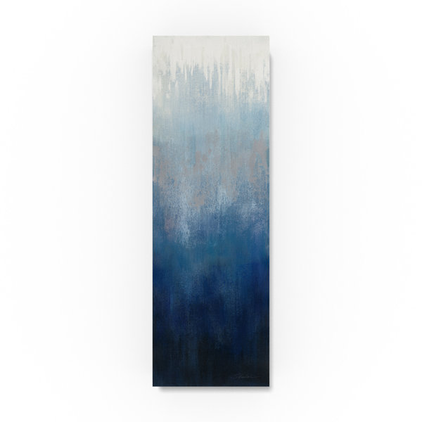 Breakwater Bay Silver Wave I Wrapped Canvas Acrylic Painting