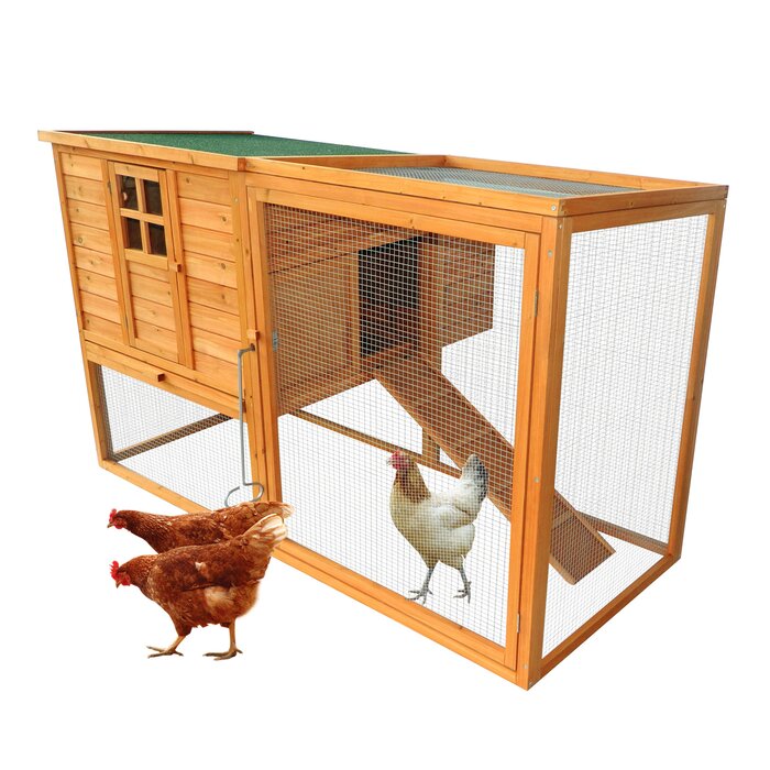 Pawhut Chicken Coop With Nesting Box