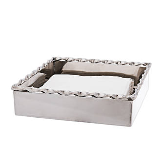 Everly Quinn Mercury Glass Flat Napkin Holder Wayfair