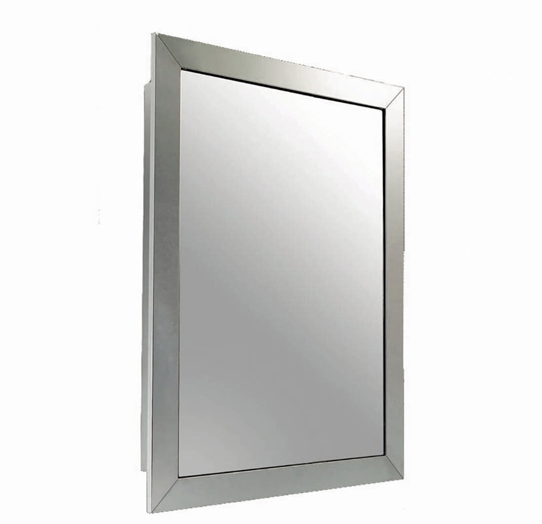 Winston Porter Odalys Satin Wide Mirror Door 26 X 18 Framed Medicine Cabinet Reviews Wayfair