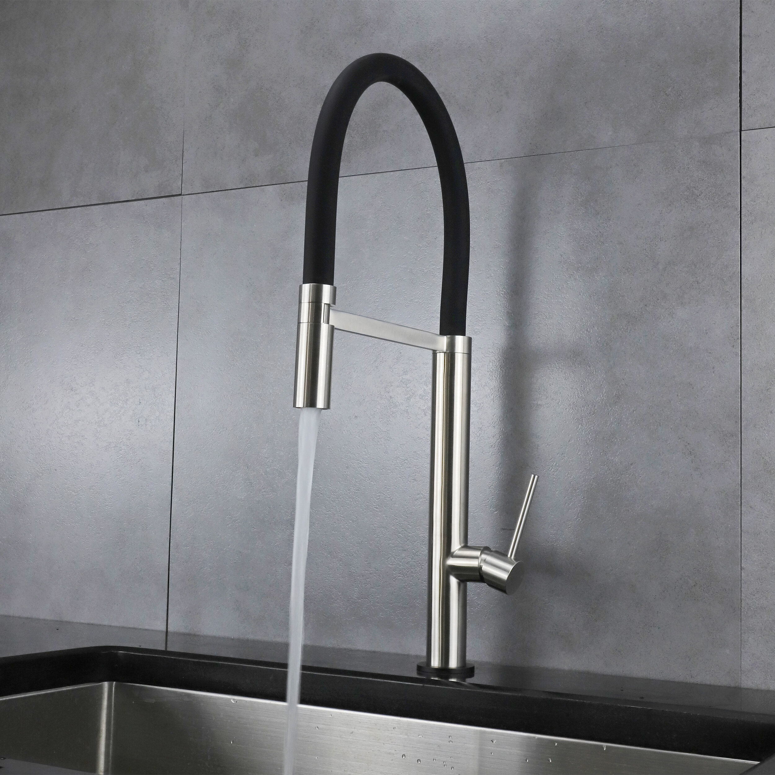 Aa Warehousing Pull Down Single Handle Kitchen Faucet Wayfair
