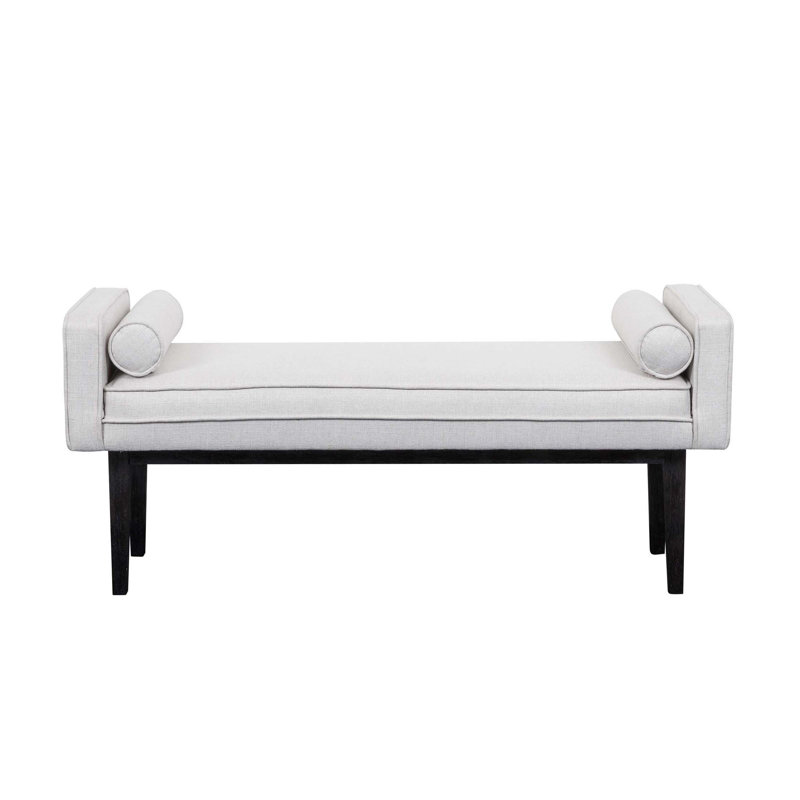 Greyleigh Pineville Upholstered End Of Bed Bench In Natural White Reviews Wayfair