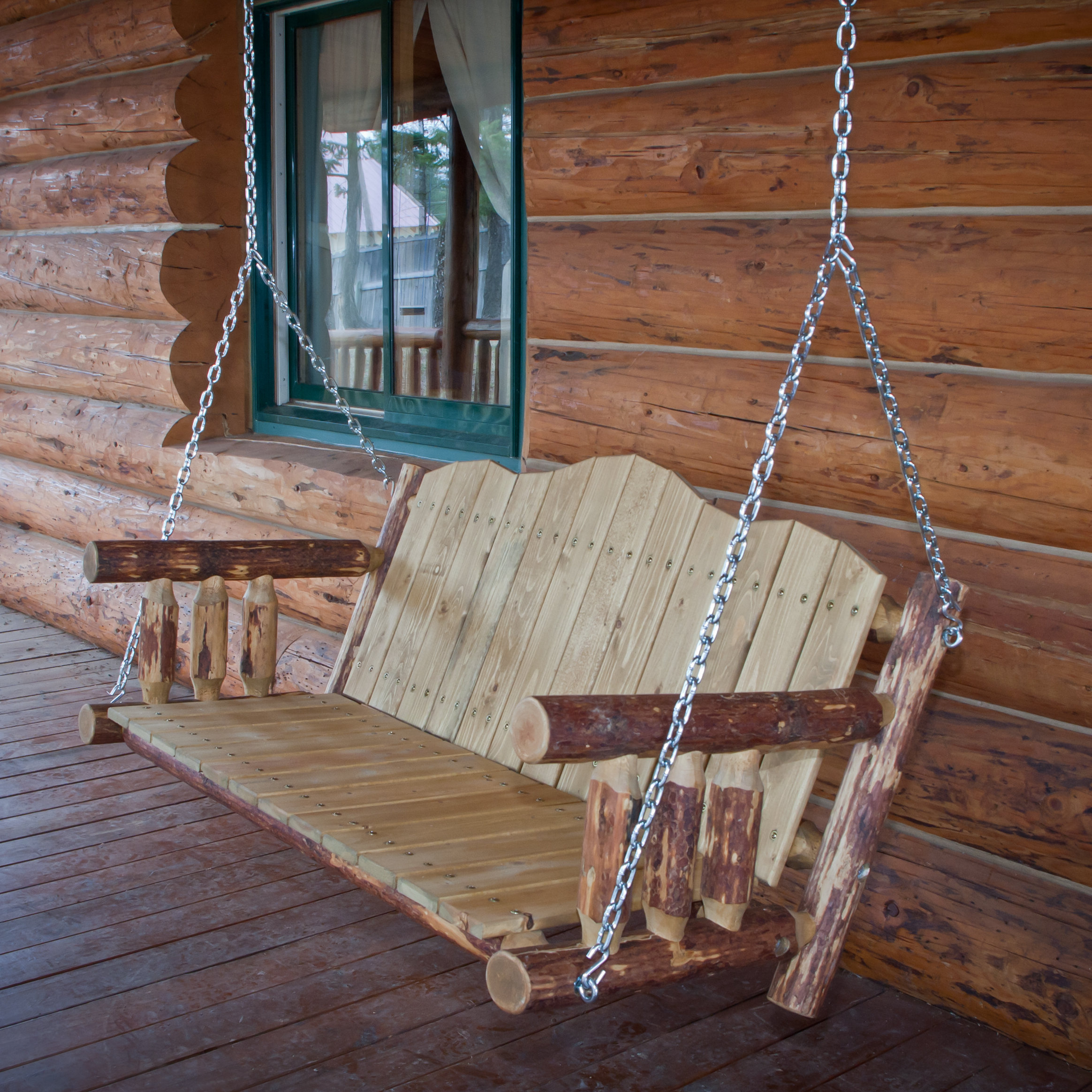 Loon Peak Tustin Porch Swing With Chains Reviews Wayfair