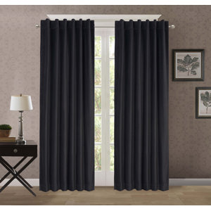 Velvet Rod Pocket/Back Tab Window Solid Room Darkening Thermal Single Curtain Panel