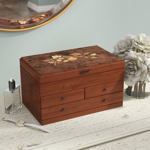 Wall Red Chest Storage Drawer Box Jewelry Boxes Distressed Wood Organizer Case 