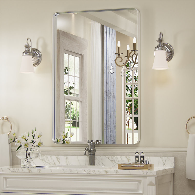 Morelock Accent Mirror Size: 24" x 16", Finish: Silver