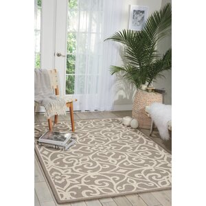 Hockenberry Hand-Woven Taupe/Ivory Area Rug