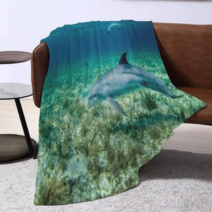 Dolphin Halo Mircofleece Throw Blanket 50"x60" 