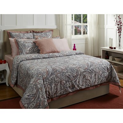 Paisley 3 Piece Duvet Cover Set Maspar Color Pink Size King