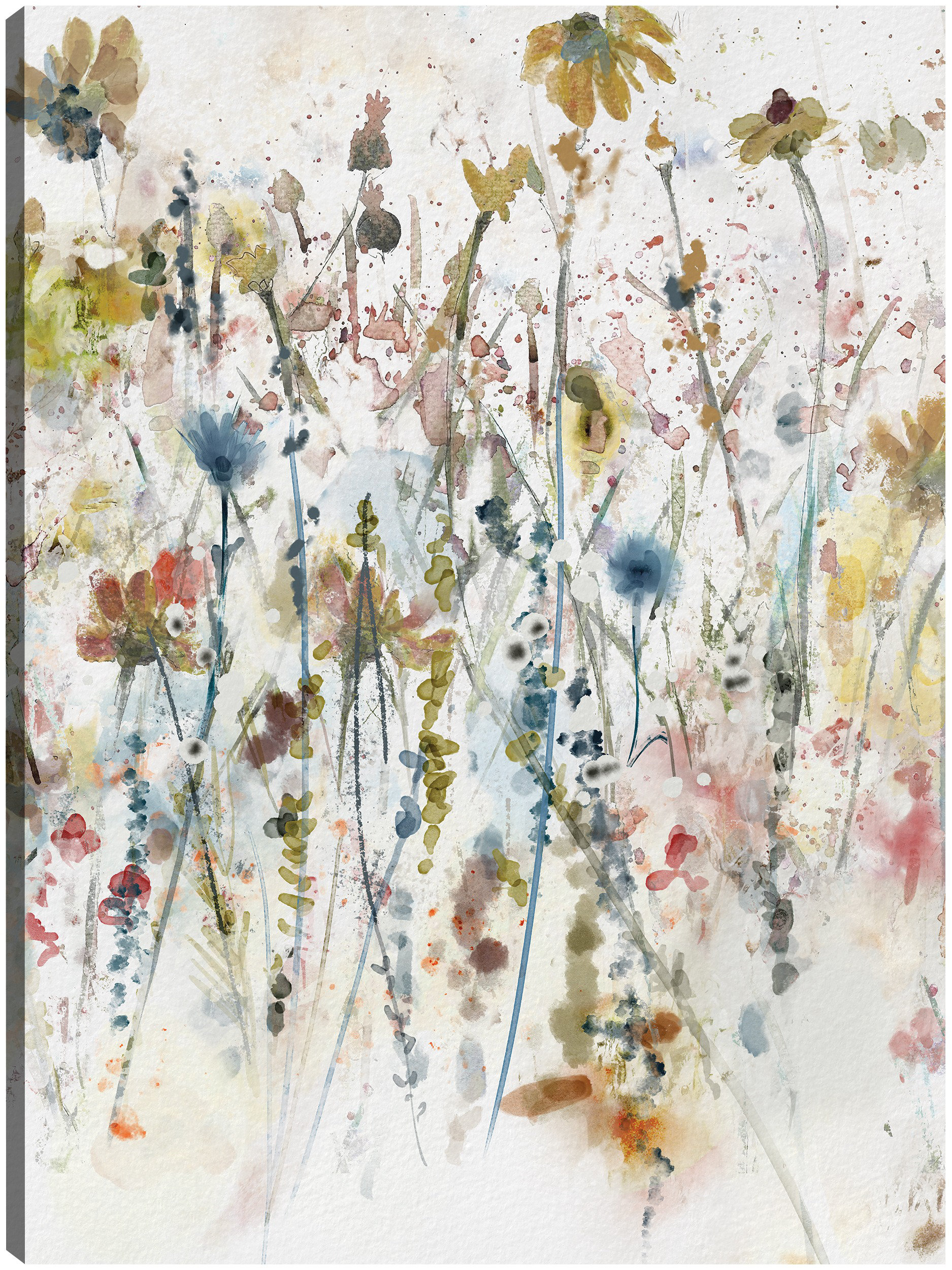 Winston Porter Watercolor Wildflowers Portrait II By Studio Arts Canvas ...