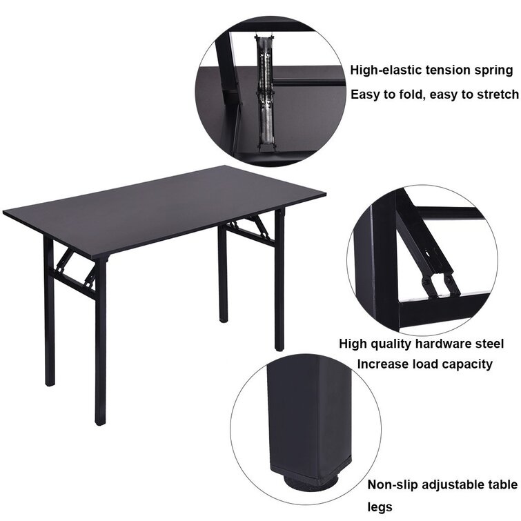 Details about   Folding Computer Desk Modern Simple Writing Table For Home Office Study 47” Long 