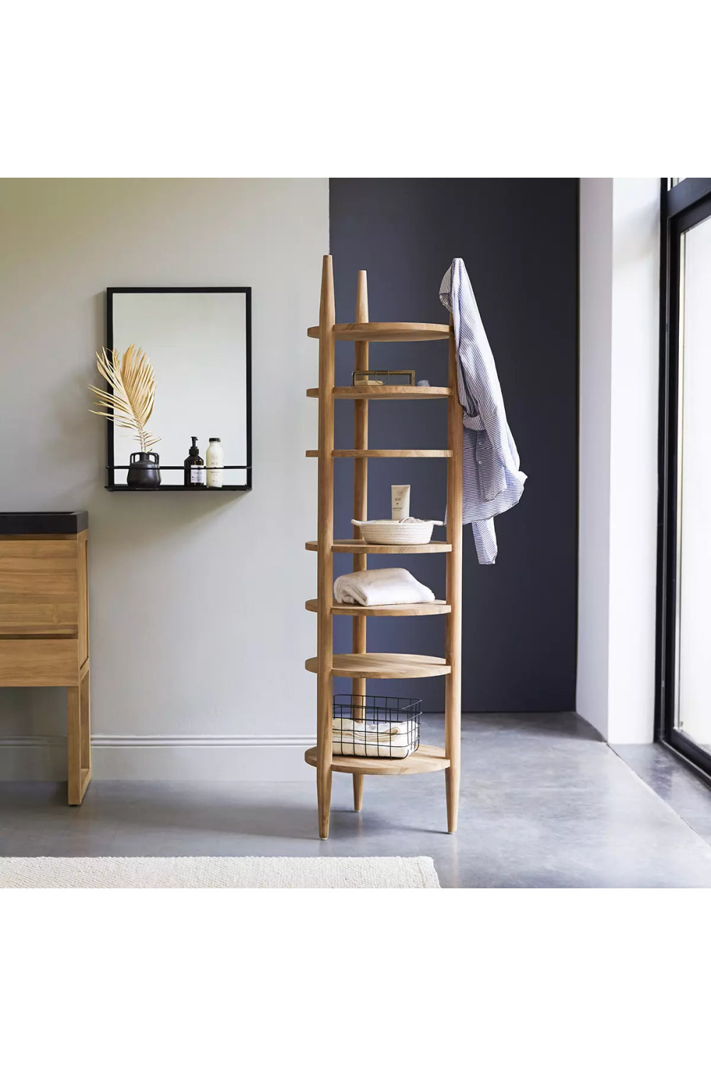 Tikamoon Solid Wood Freestanding Bathroom Shelves Wayfair