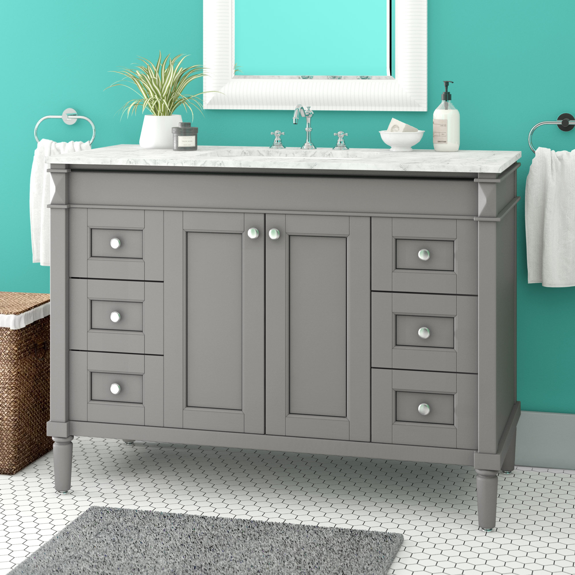 Andover Mills Millfield 48 Single Bathroom Vanity Set Reviews Andover Mills Millfield 48 Single