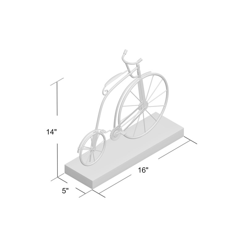 Trent Austin Design Textured Iron And Fir Decorative Bicycle