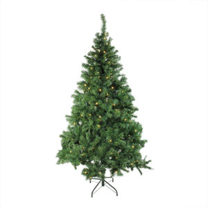 Pre-Lit Mixed Classic 6' Pine Artificial Christmas Tree with 250 Warm Clear LED Lights