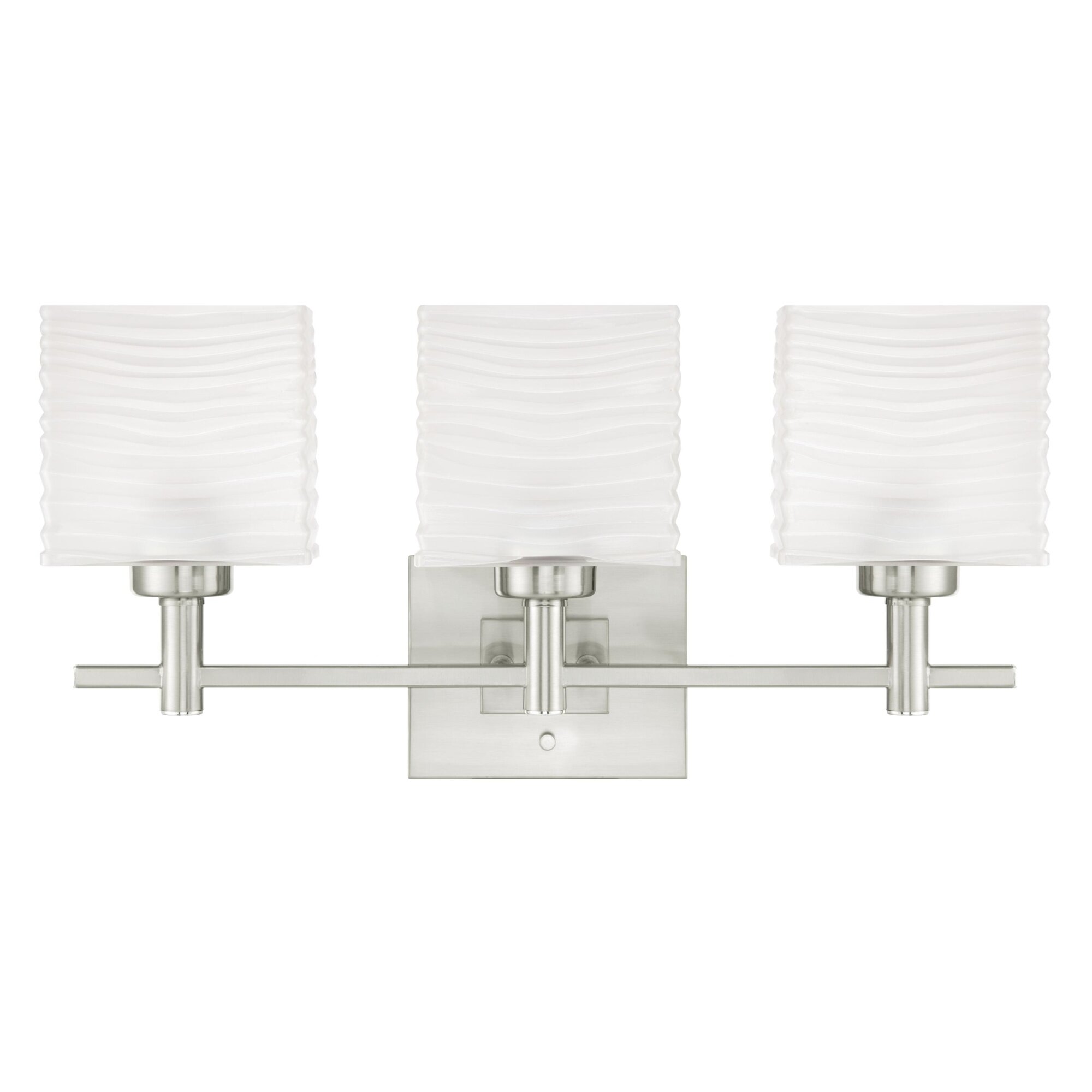 Ebern Designs Oralia 3 Light Dimmable Brushed Nickel Vanity Light