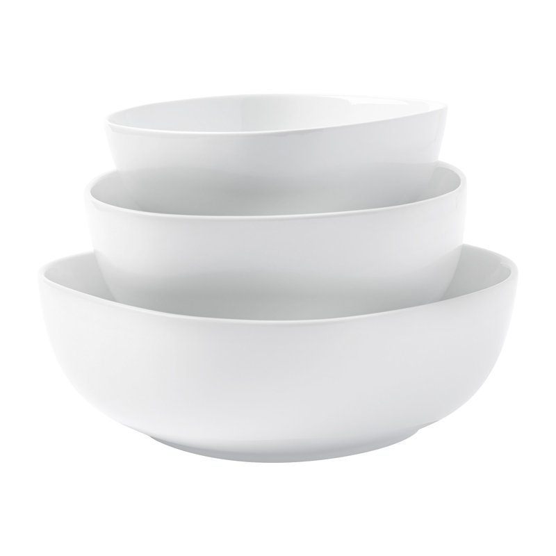 Olmead 3 Piece Porcelain Serving Bowl Set Reviews Joss Main