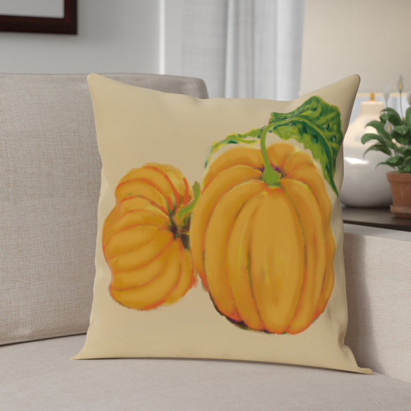 The Holiday Aisle Pumpkin Patch Outdoor Rectangular Pillow Cover