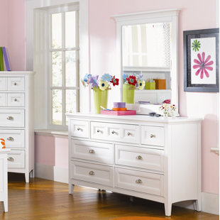 Kids White Dresser With Mirror Wayfair Sully 7 Drawer Dresser With Mirror