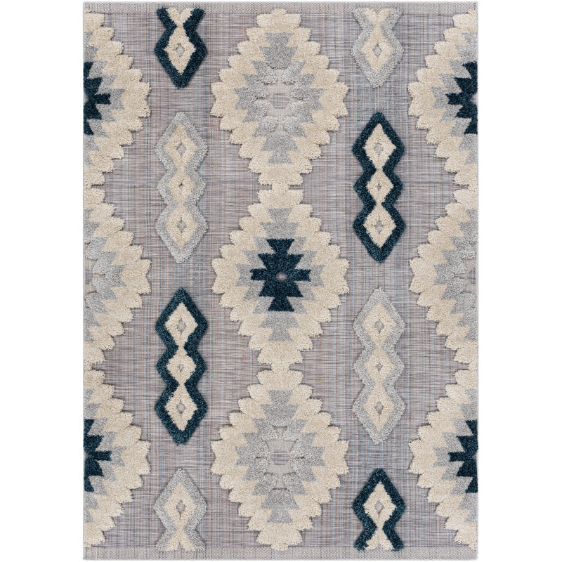 Foundry Select Herzig Southwestern Teal Light Gray Indoor Outdoor Area Rug Wayfair,Person Cartoon Easy Drawing Ideas