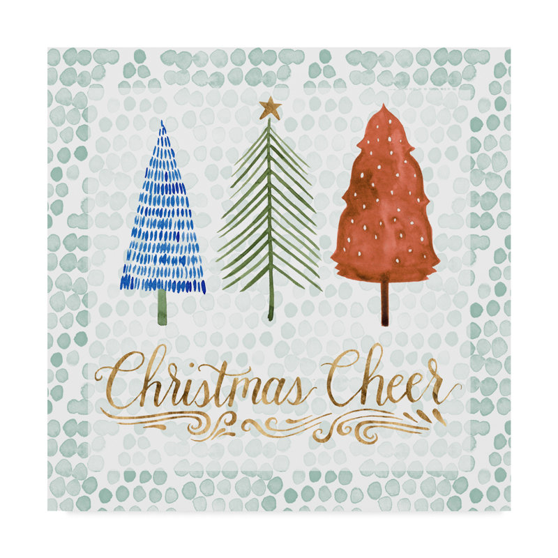 East Urban Home Christmas Tree Whimsy Iv Acrylic Painting Print
