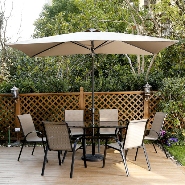Freeport Park Harworth 10 X 6 5 Rectangular Market Umbrella