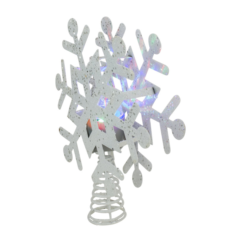 The Holiday Aisle 12 Lighted White Snowflake With Rotating Led