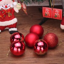Christmas Tree Ornaments Snowflake Heart Star  s Red Santa Color Decoration 5PC 