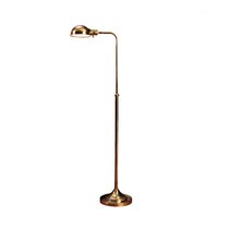 Traditional Antique Brass Double Arm Floor Lamp with Dimmer Switches 2 x 33w G9 Perfect for Reading by Happy Homewares