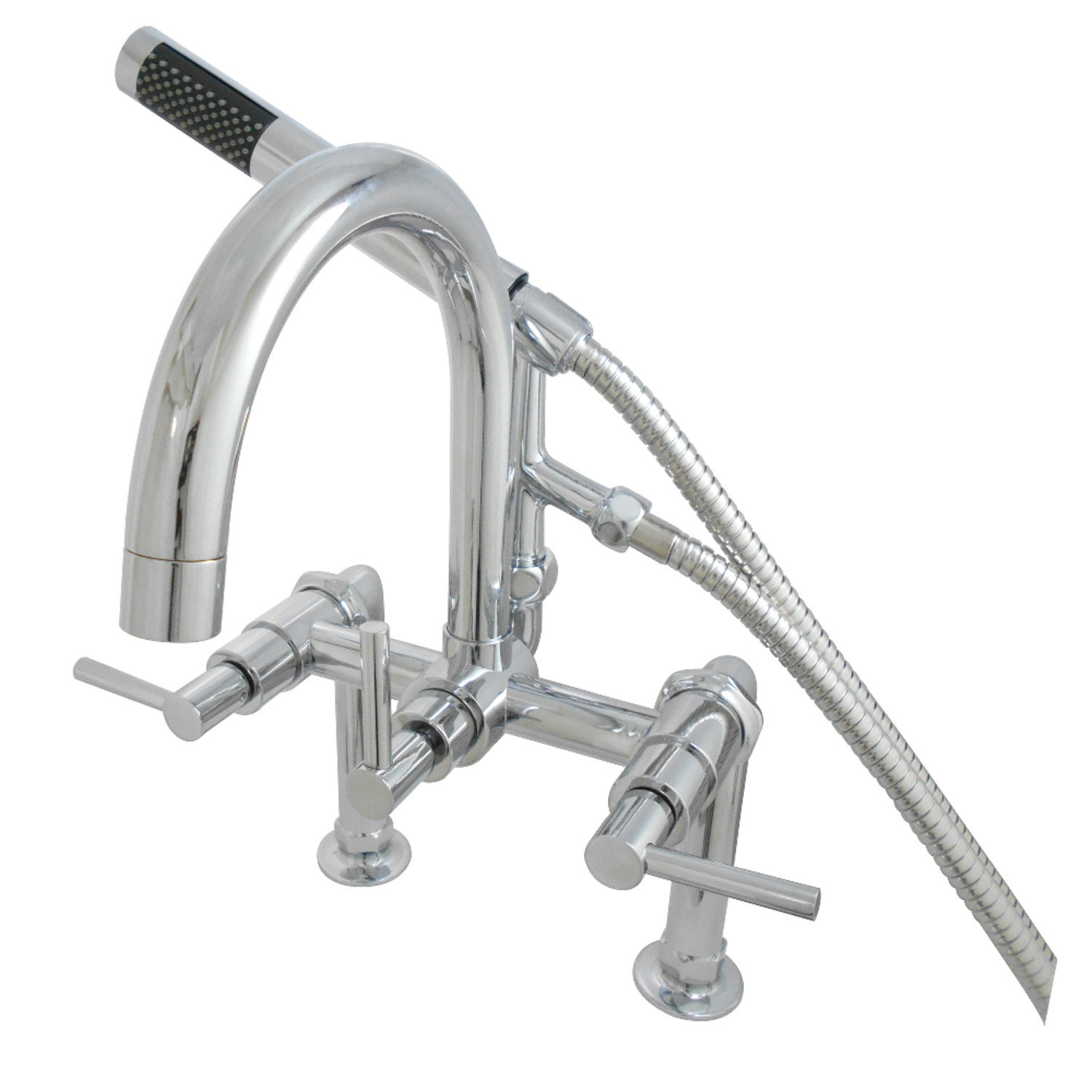 Kingston Brass Concord Double Handle Deck Mount Clawfoot Tub