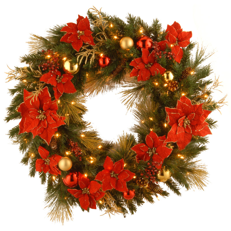 The Holiday Aisle Home Spun 36 Lighted Wreath Reviews Wayfair