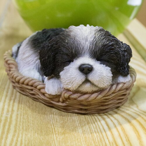 Hi Line Gift Ltd Wicker Basket Shih Tzu Puppy Statue Reviews