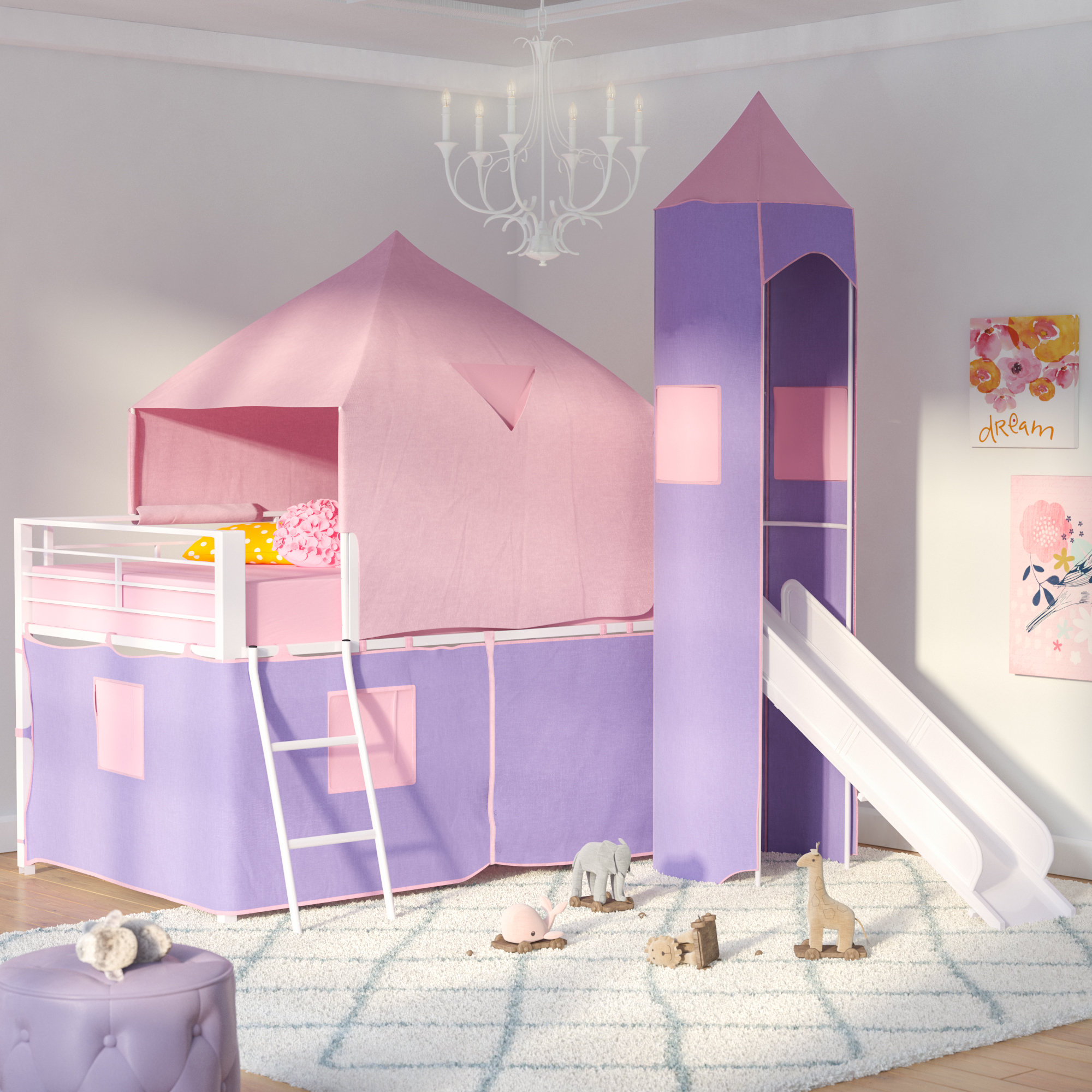 Viv + Rae Ciotti Twin Canopy Loft Bed 