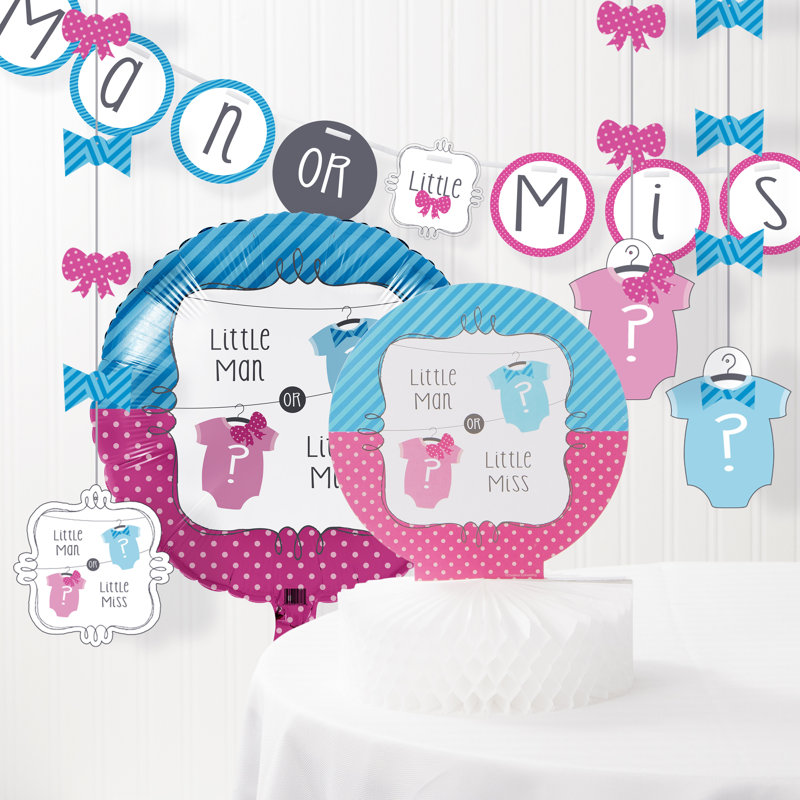 The Party Aisle 6 Piece Bow Tie Gender Reveal Baby Shower