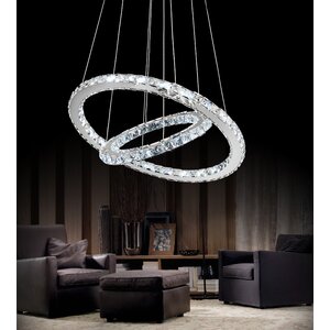 Ring LED Light Crystal Chandelier