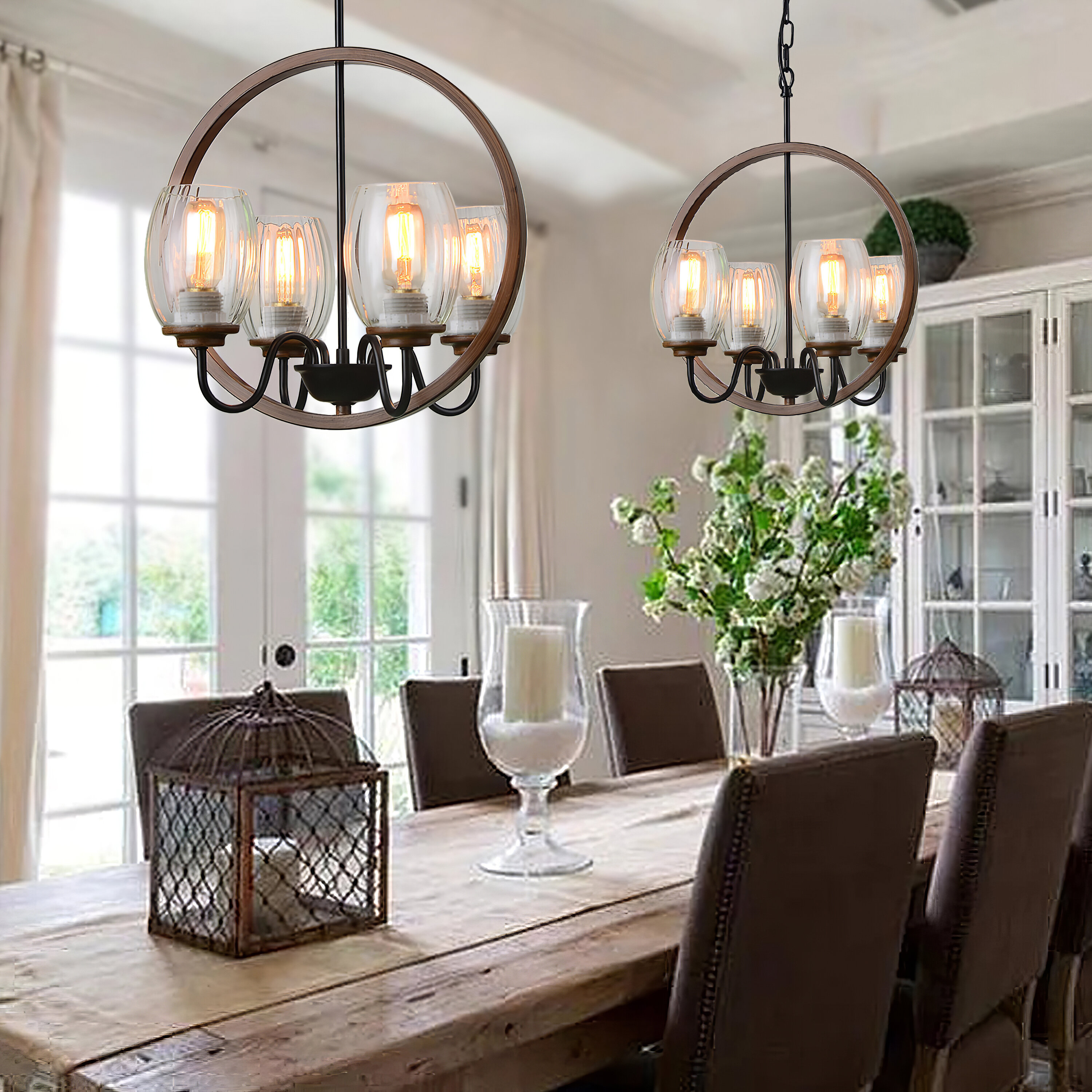 PENDANT CLEAR GLASS SHADE LIVING DINING ROOM KITCHEN ISLAND CHANDELIER 1 LIGHT