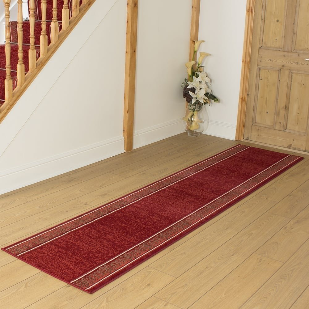 Bankhead Tufted Red Hallway Runner Rug