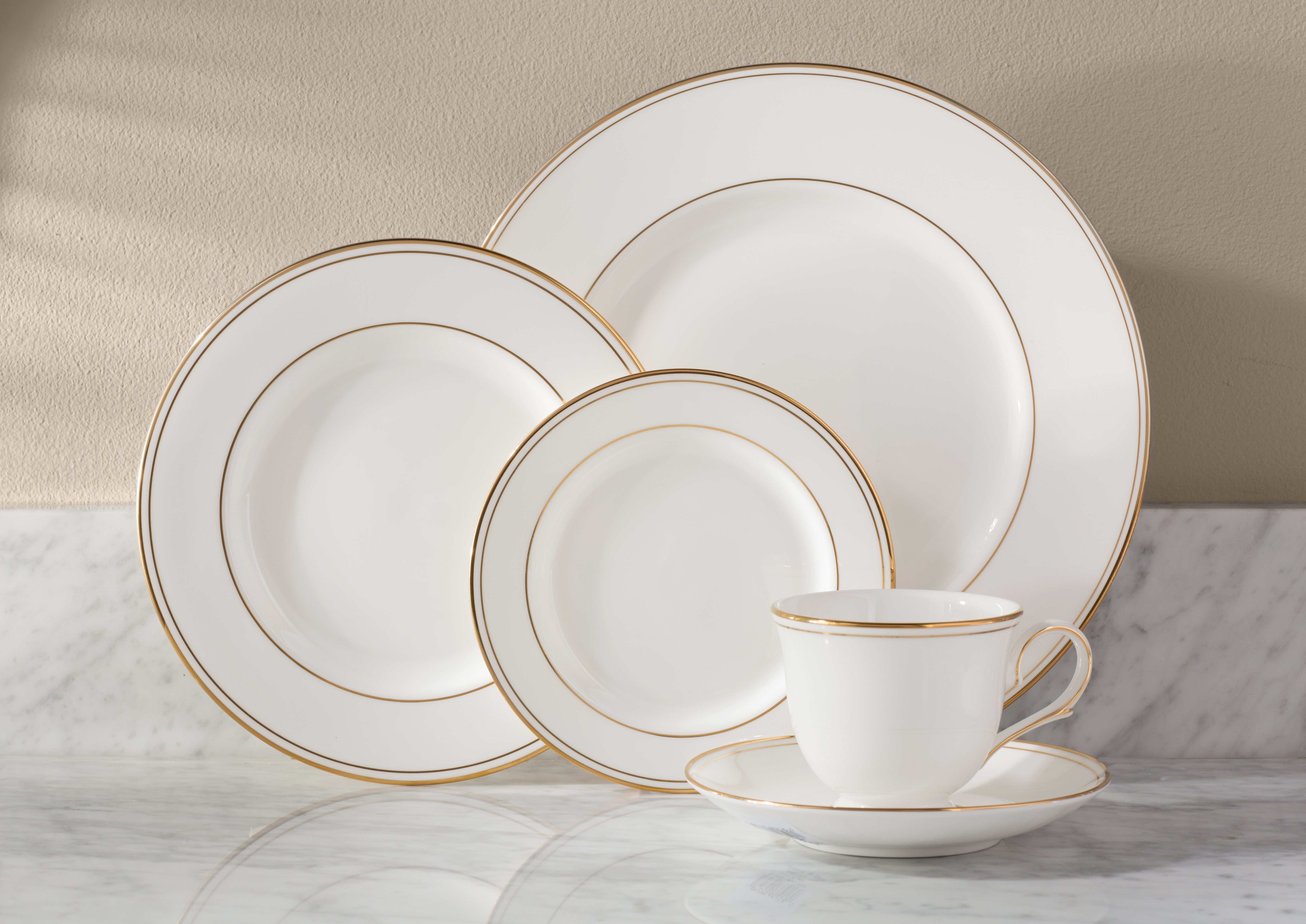 Lenox Federal Gold Porcelain China Dinnerware Set of 5 & Reviews