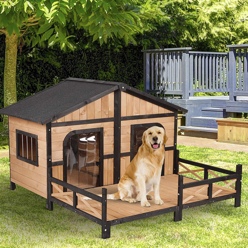 Tucker Murphy Pet Campa Solid Wood Dog House &amp; Reviews ...