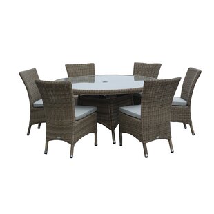 Hobart 6 Seater Dining Set With Cushions (Set Of 7) By Sol 72 Outdoor