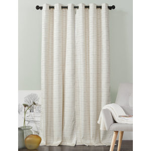 Jaylah Solid Room Darkening Grommet Curtain Panels (Set of 2)