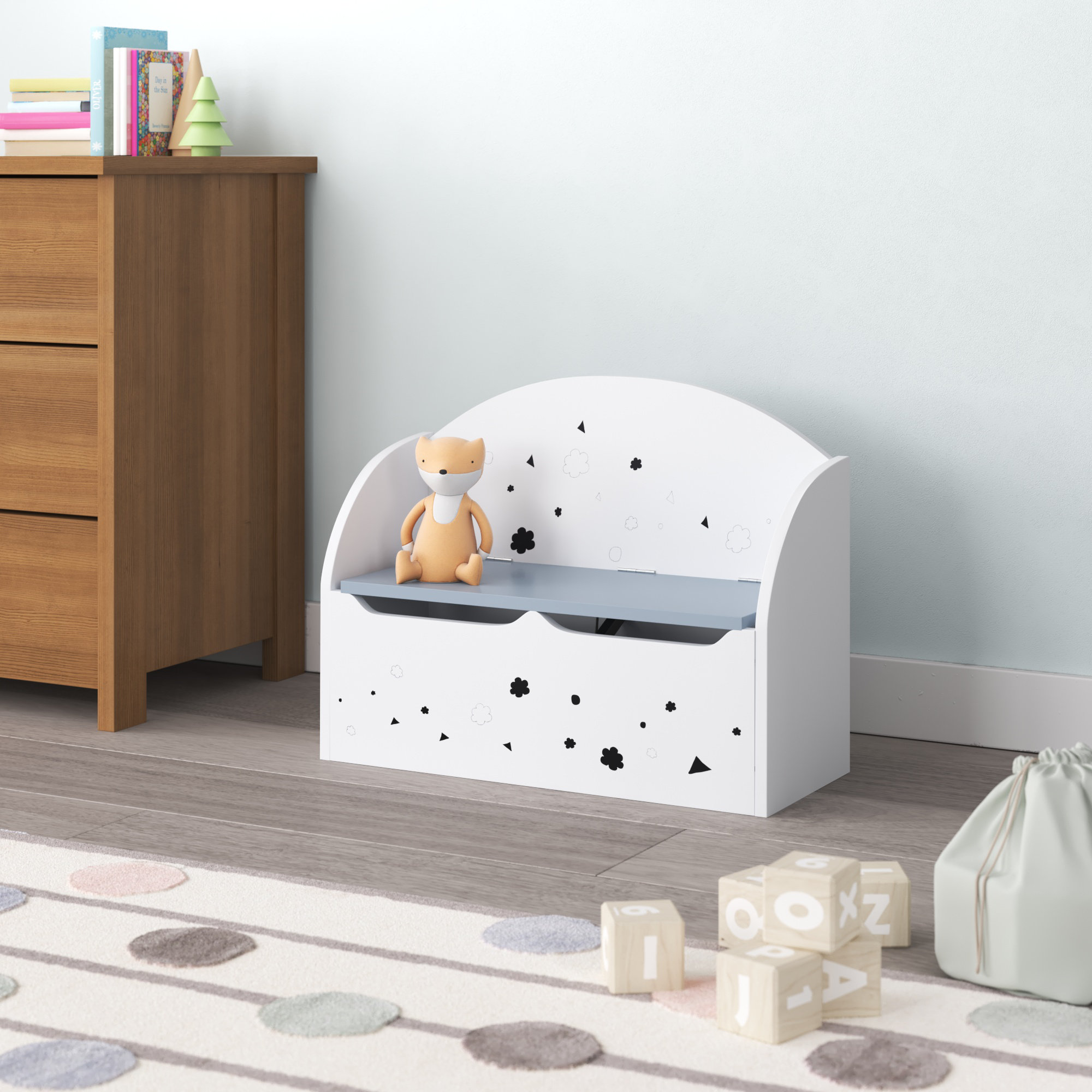 mack and milo toy storage bench