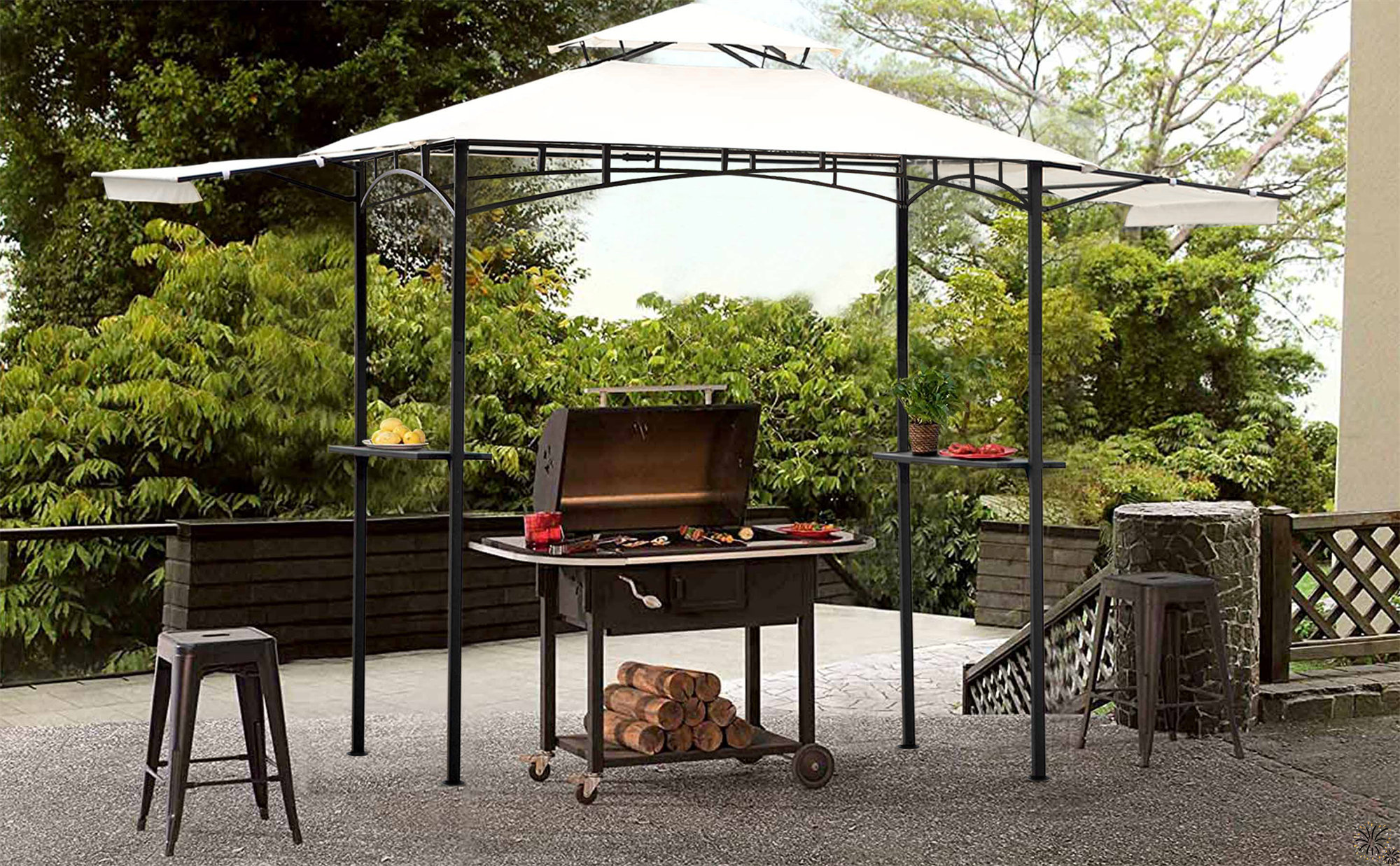VIRUBI 8 Ft. W x 4 Ft. D Steel Grill Gazebo Wayfair