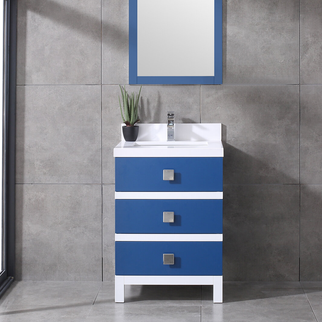 Eviva Sydney 24 Inch Blue And White Bathroom Vanity Wayfair