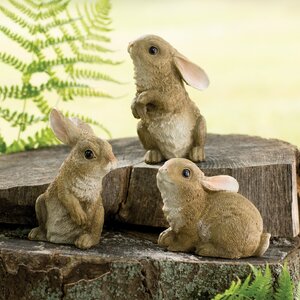 Garden Rabbit Statue Set (Set of 3)