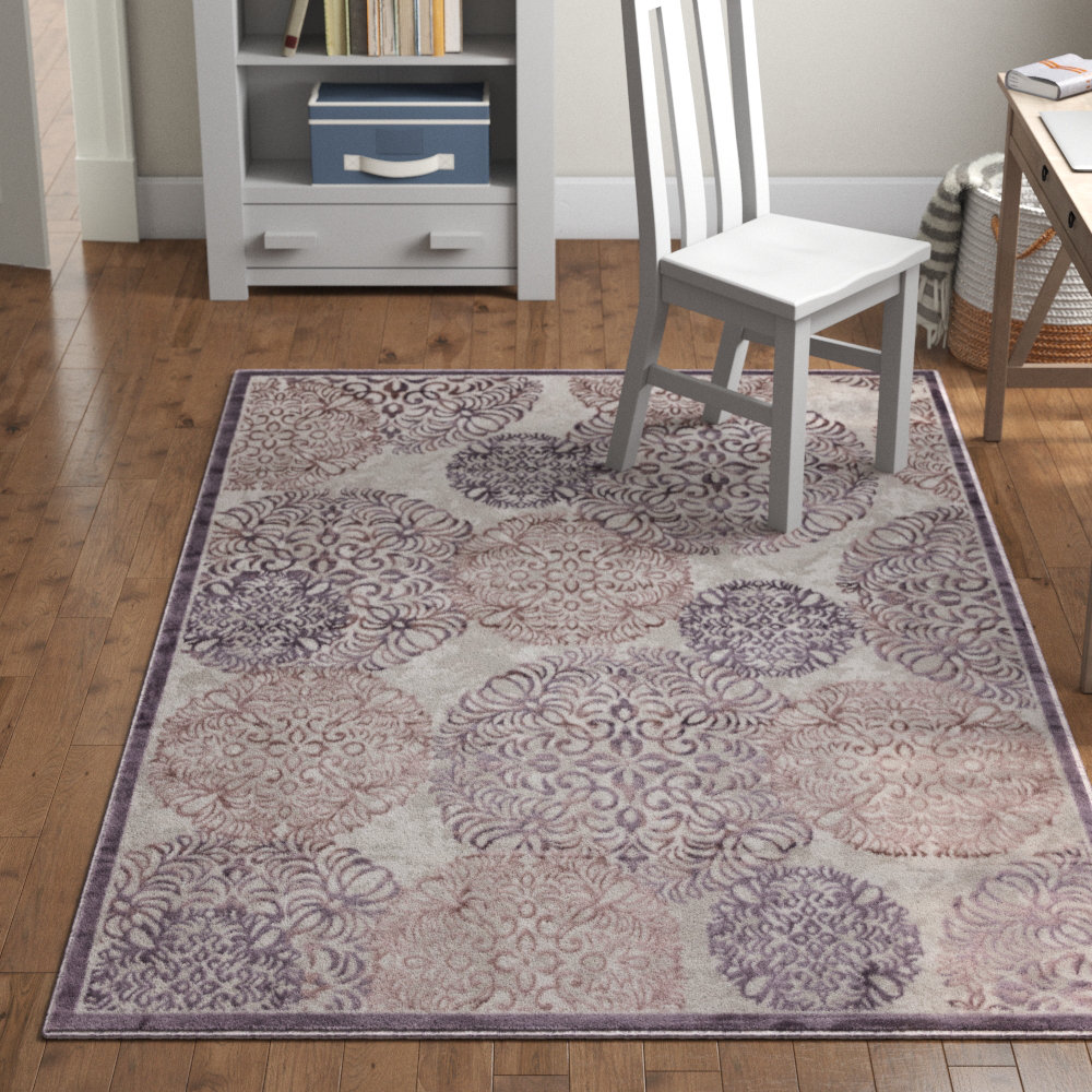 Grovelane Alissa Power Loom Violet Rug & Reviews | Wayfair