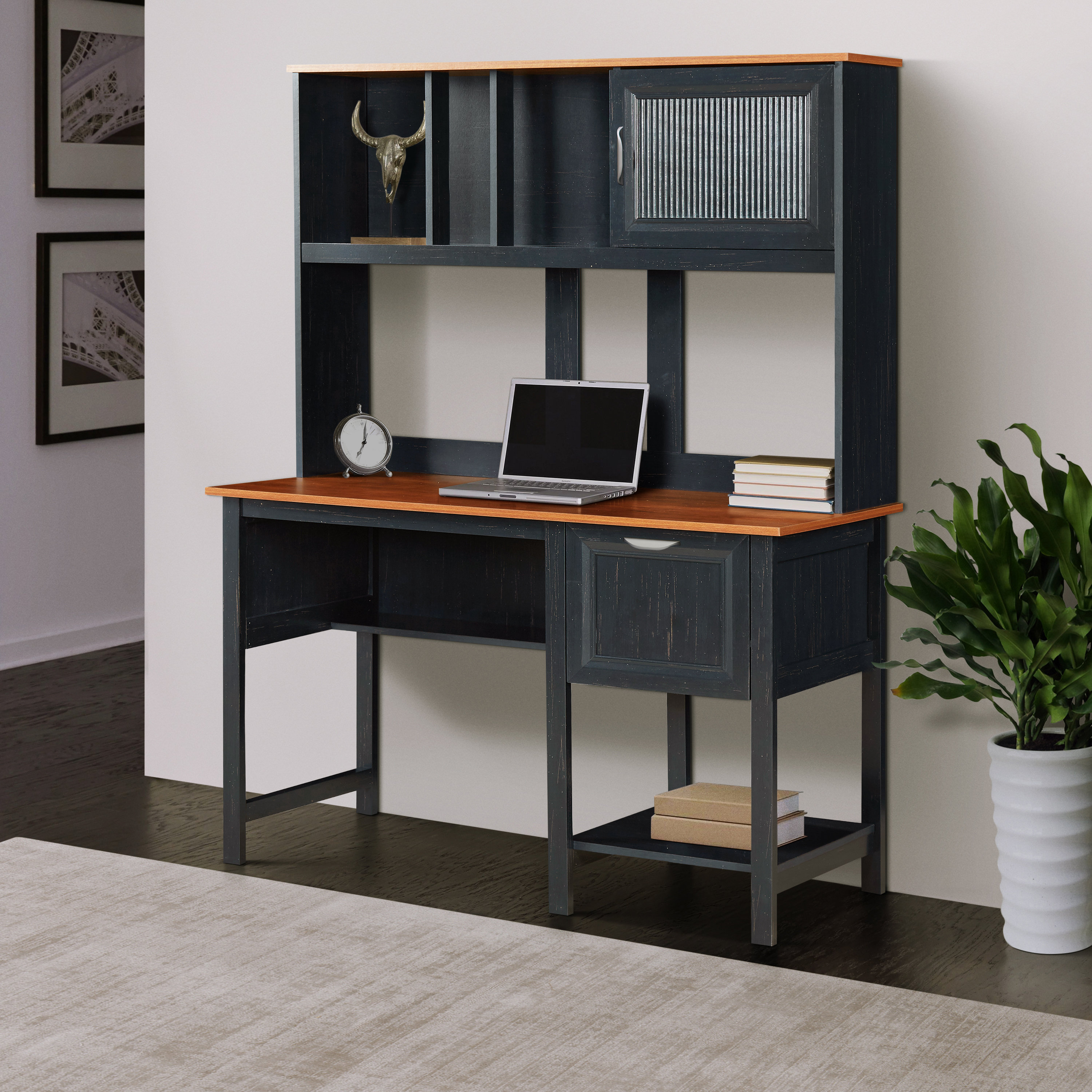 galaz desk with hutch