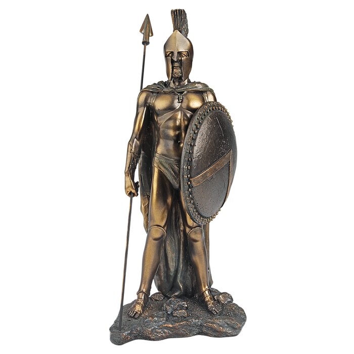 Design Toscano Legendary Spartan Warrior Figurine & Reviews | Wayfair