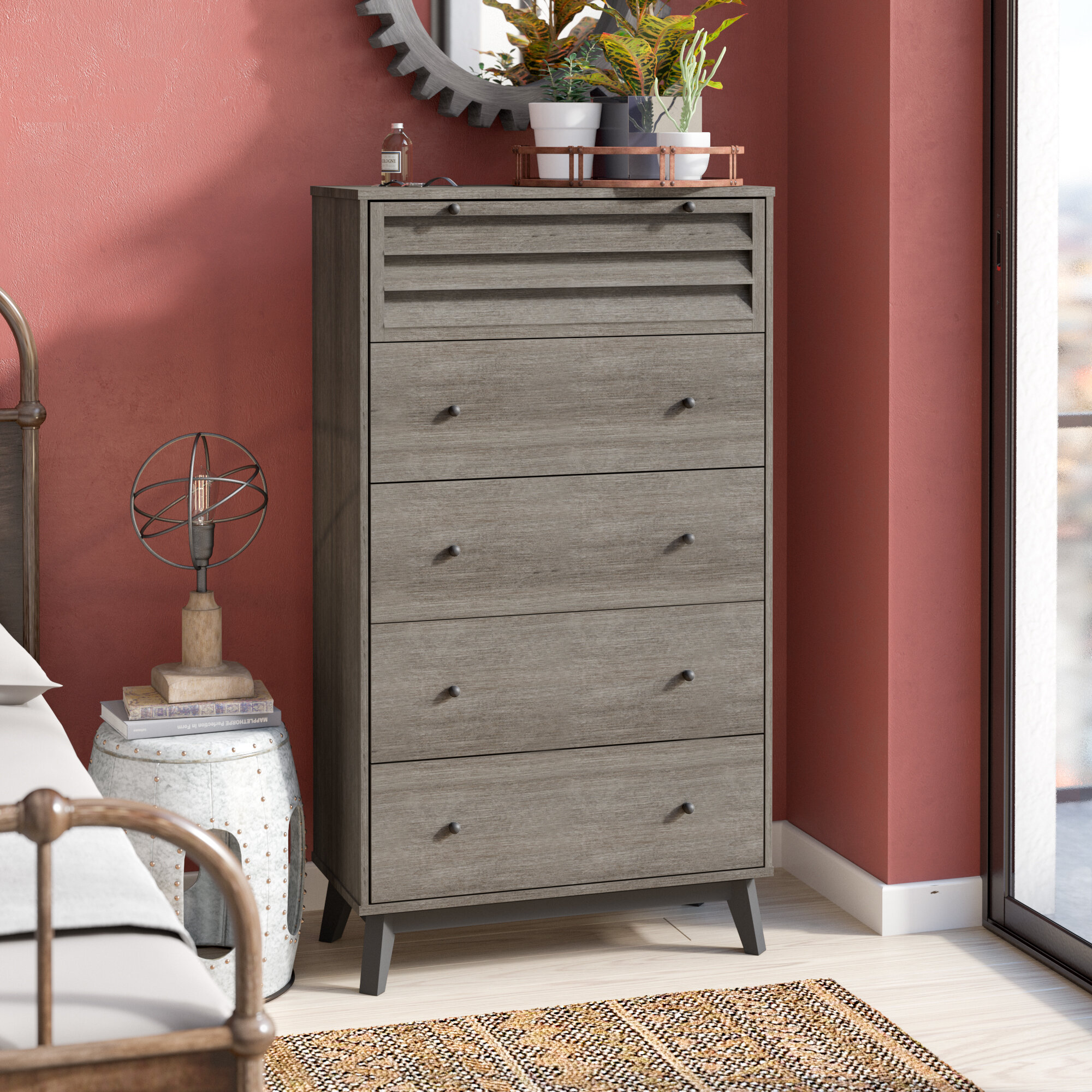 Trent Austin Design Dover 5 Drawer Dresser Reviews Wayfair