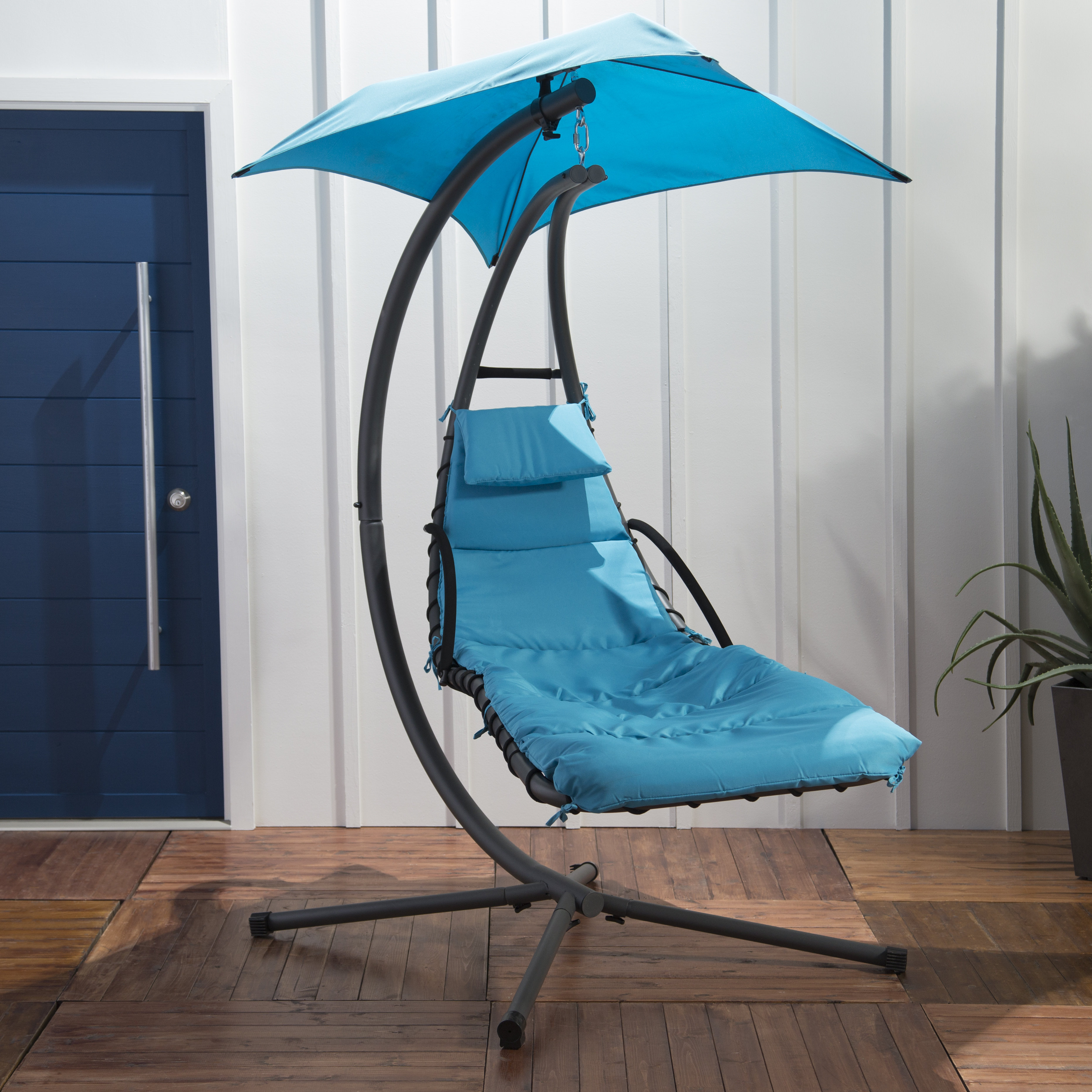Freeport Park Macie Hanging Chaise Lounger With Stand Reviews Freeport Park Macie Hanging Chaise